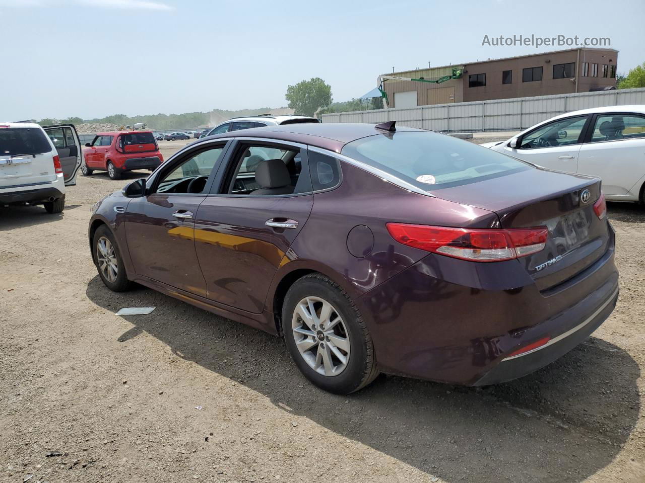 2016 Kia Optima Lx Burgundy vin: 5XXGT4L39GG019299