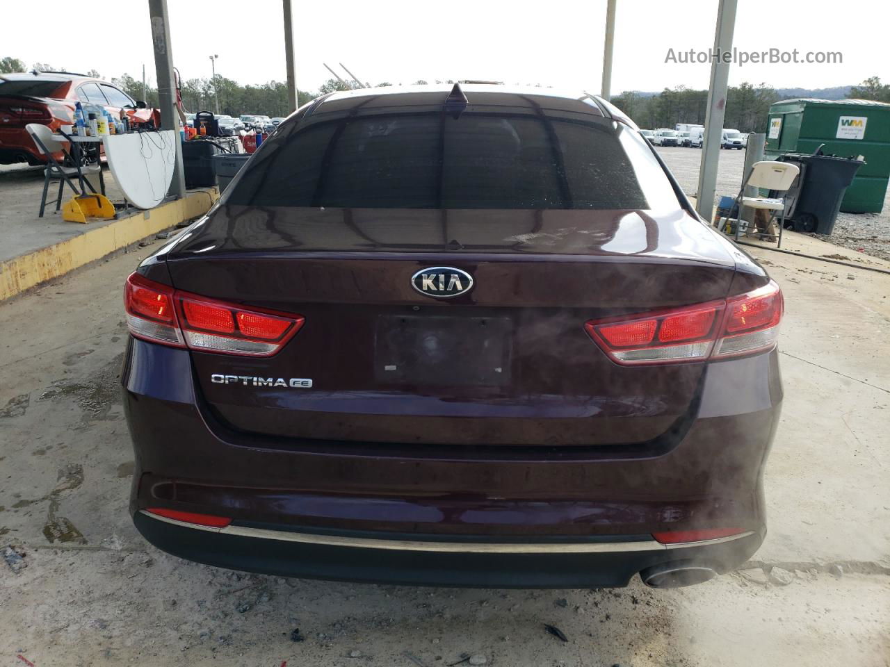 2016 Kia Optima Lx Burgundy vin: 5XXGT4L39GG063920