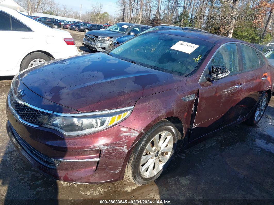 2017 Kia Optima Lx Burgundy vin: 5XXGT4L39HG123664