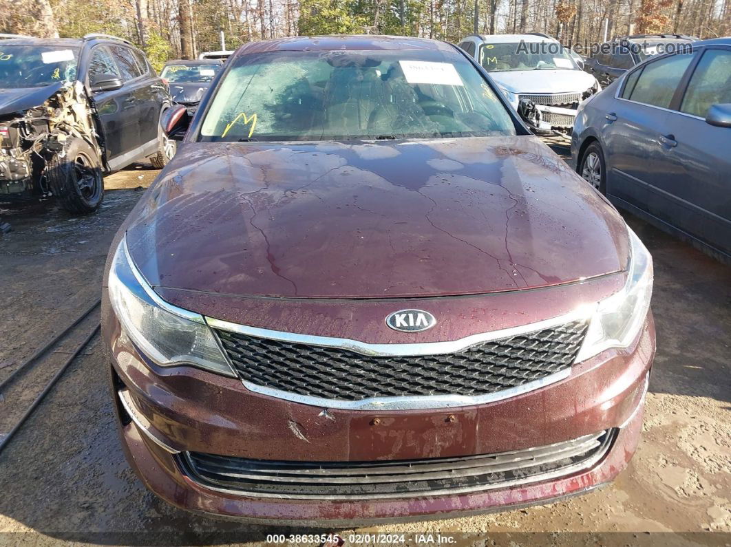 2017 Kia Optima Lx Burgundy vin: 5XXGT4L39HG123664