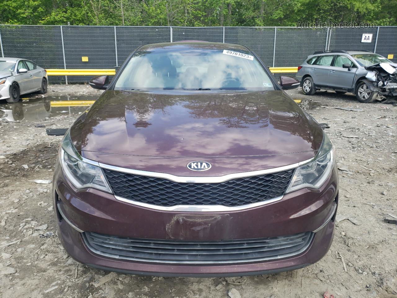 2017 Kia Optima Lx Burgundy vin: 5XXGT4L39HG127097