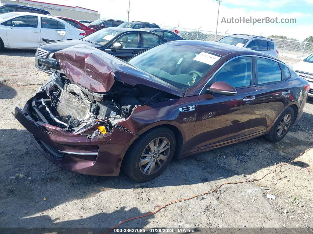 2017 Kia Optima Lx Burgundy vin: 5XXGT4L39HG135460