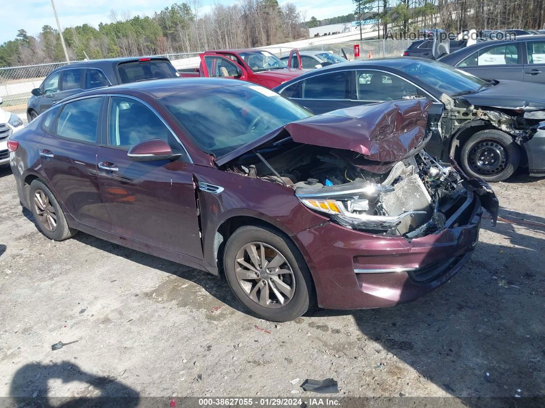 2017 Kia Optima Lx Burgundy vin: 5XXGT4L39HG135460