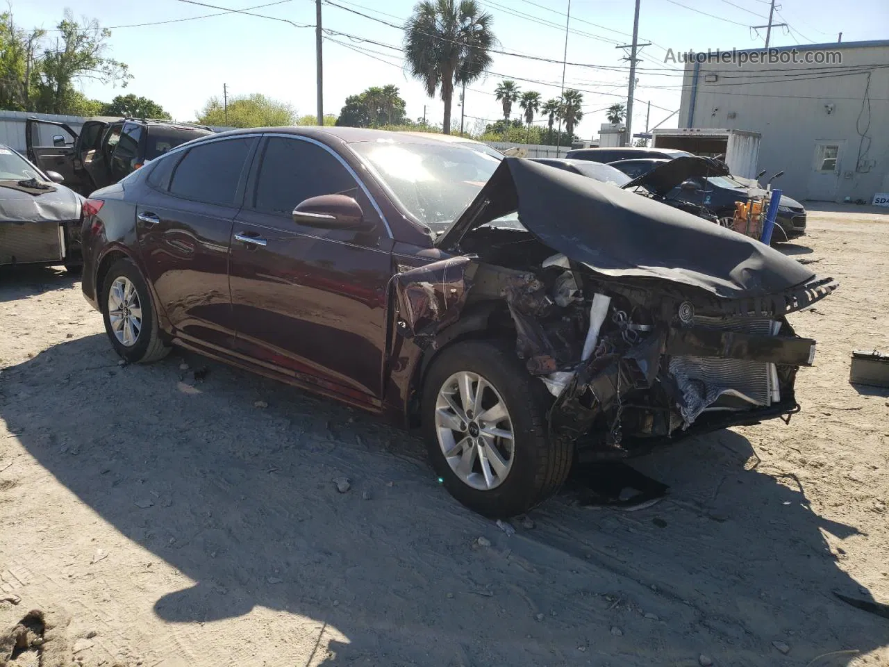 2017 Kia Optima Lx Burgundy vin: 5XXGT4L39HG144255