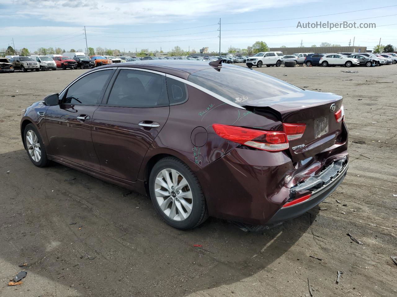 2017 Kia Optima Lx Maroon vin: 5XXGT4L39HG164618