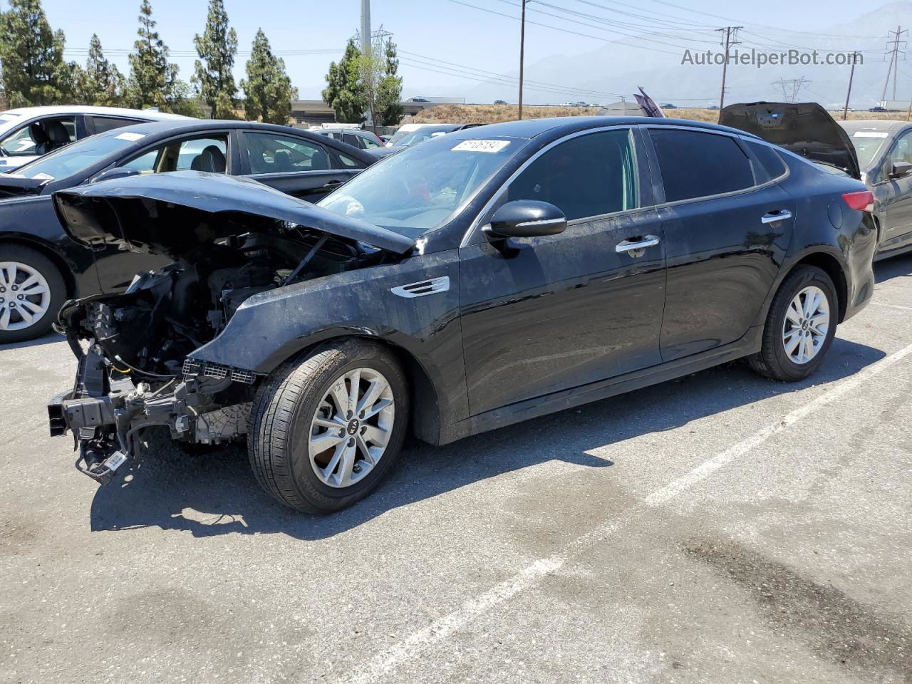 2018 Kia Optima Lx Black vin: 5XXGT4L39JG178833