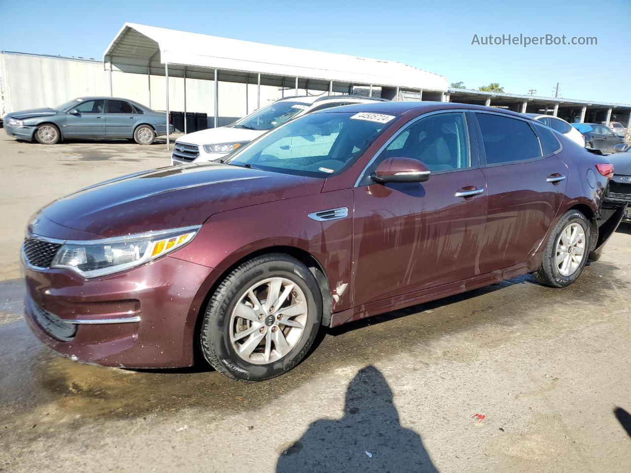 2018 Kia Optima Lx Burgundy vin: 5XXGT4L39JG198225