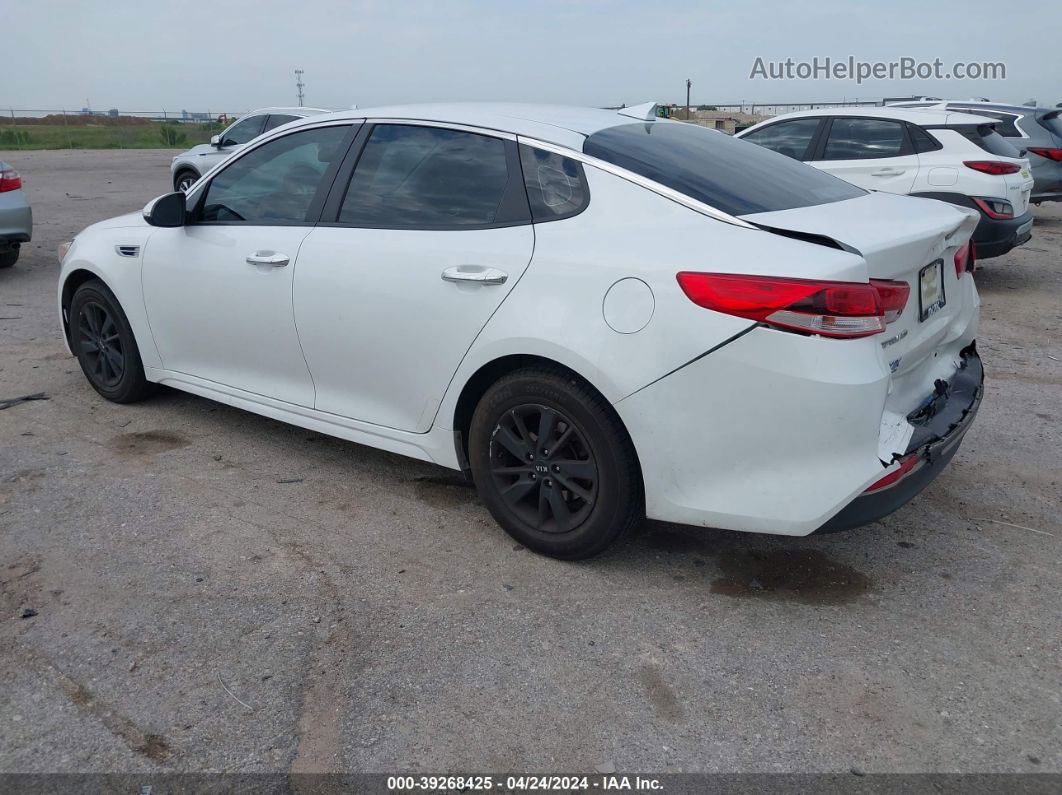 2018 Kia Optima Lx White vin: 5XXGT4L39JG207893