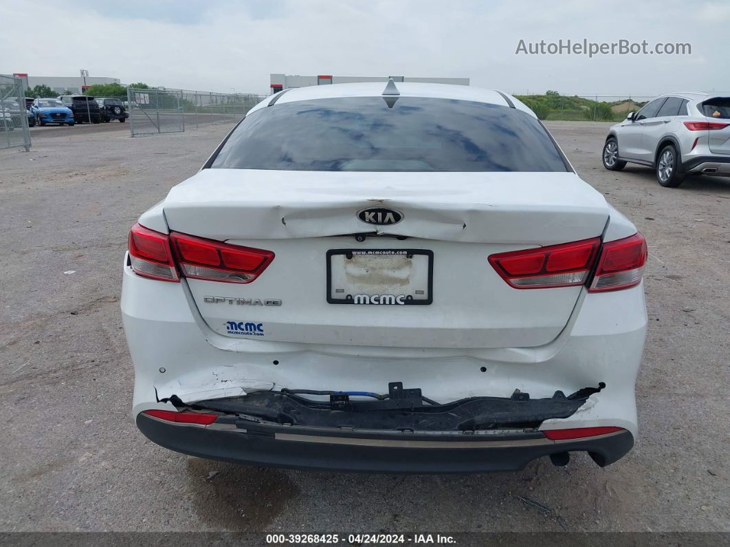 2018 Kia Optima Lx White vin: 5XXGT4L39JG207893