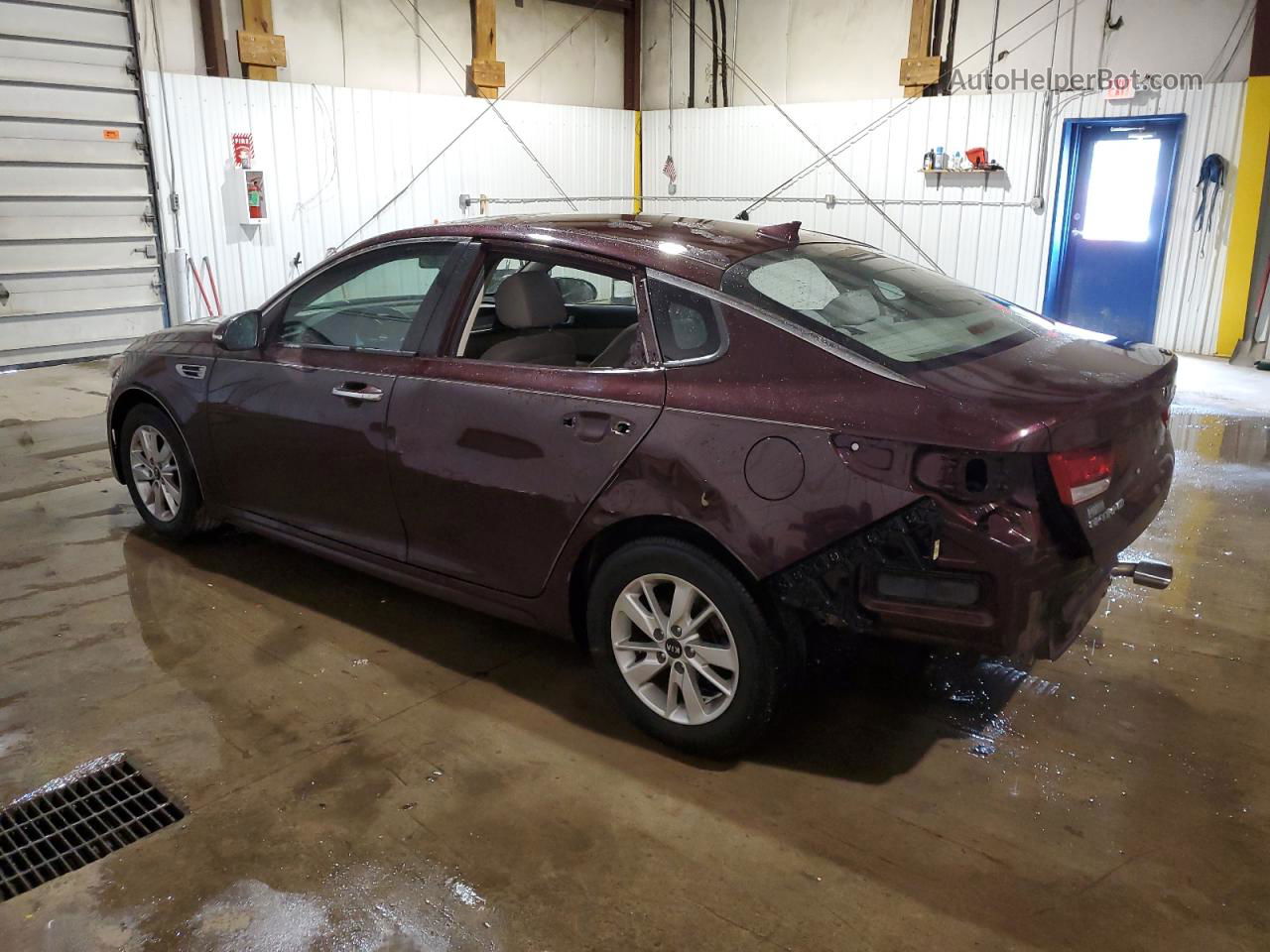 2018 Kia Optima Lx Burgundy vin: 5XXGT4L39JG233281