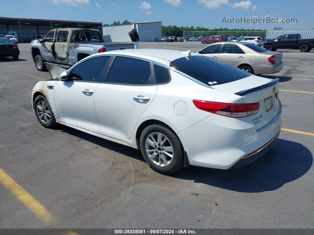 2018 Kia Optima Lx White vin: 5XXGT4L39JG235905