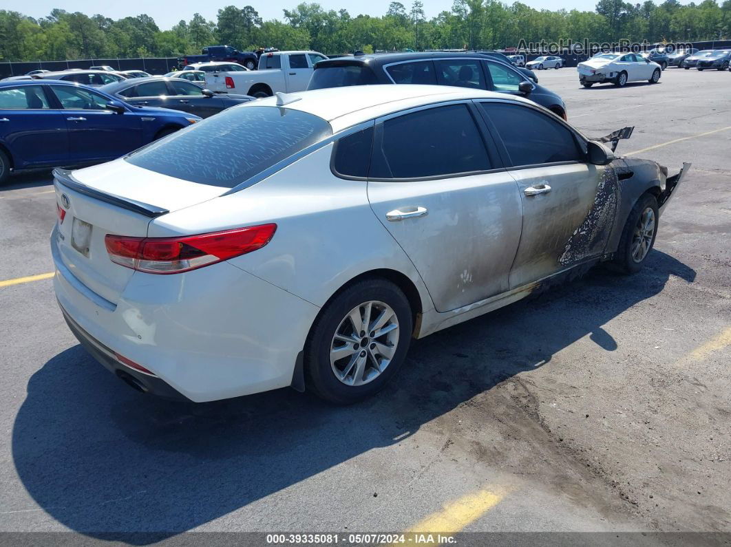 2018 Kia Optima Lx White vin: 5XXGT4L39JG235905