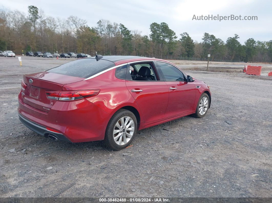 2018 Kia Optima S Red vin: 5XXGT4L39JG235922