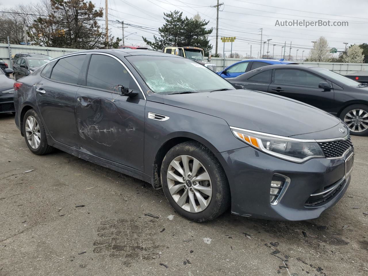 2018 Kia Optima Lx Gray vin: 5XXGT4L39JG243485