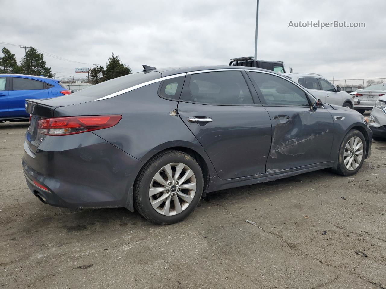 2018 Kia Optima Lx Gray vin: 5XXGT4L39JG243485