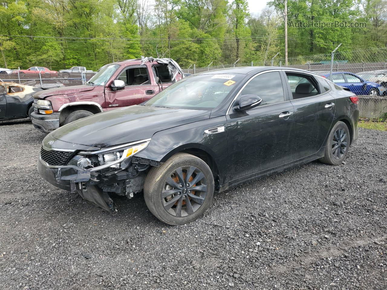 2018 Kia Optima Lx Black vin: 5XXGT4L39JG254017