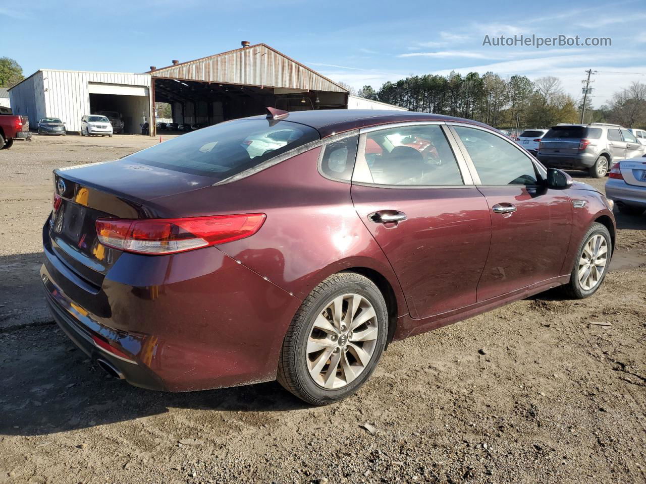 2016 Kia Optima Lx Maroon vin: 5XXGT4L3XGG002981