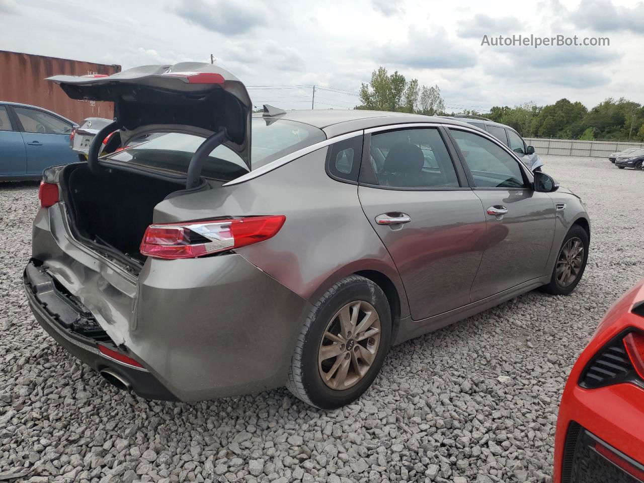 2016 Kia Optima Lx Gray vin: 5XXGT4L3XGG026276