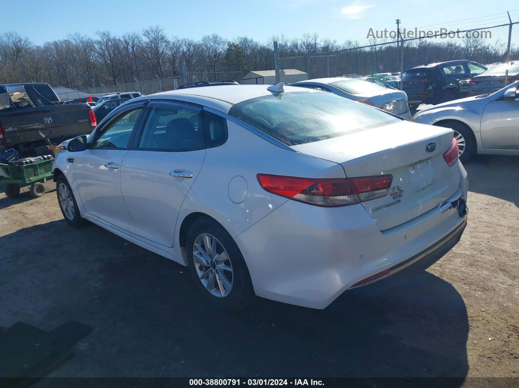 2016 Kia Optima Lx White vin: 5XXGT4L3XGG048794