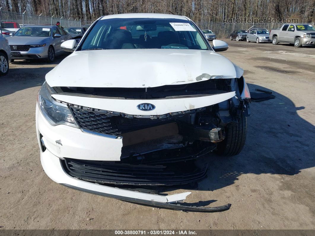 2016 Kia Optima Lx White vin: 5XXGT4L3XGG048794