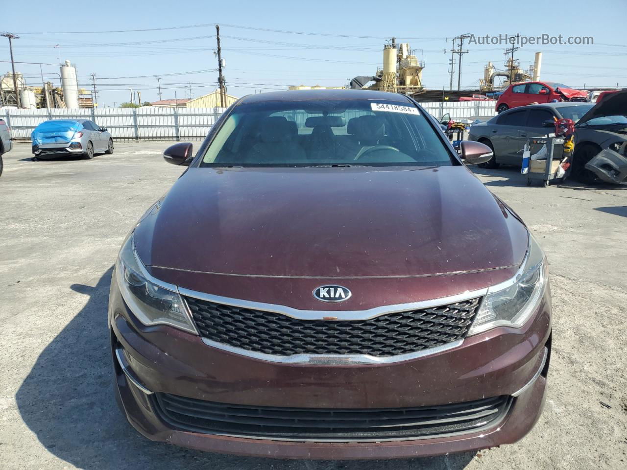 2016 Kia Optima Lx Burgundy vin: 5XXGT4L3XGG053428