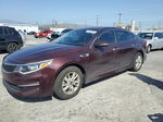 2016 Kia Optima Lx Burgundy vin: 5XXGT4L3XGG053428