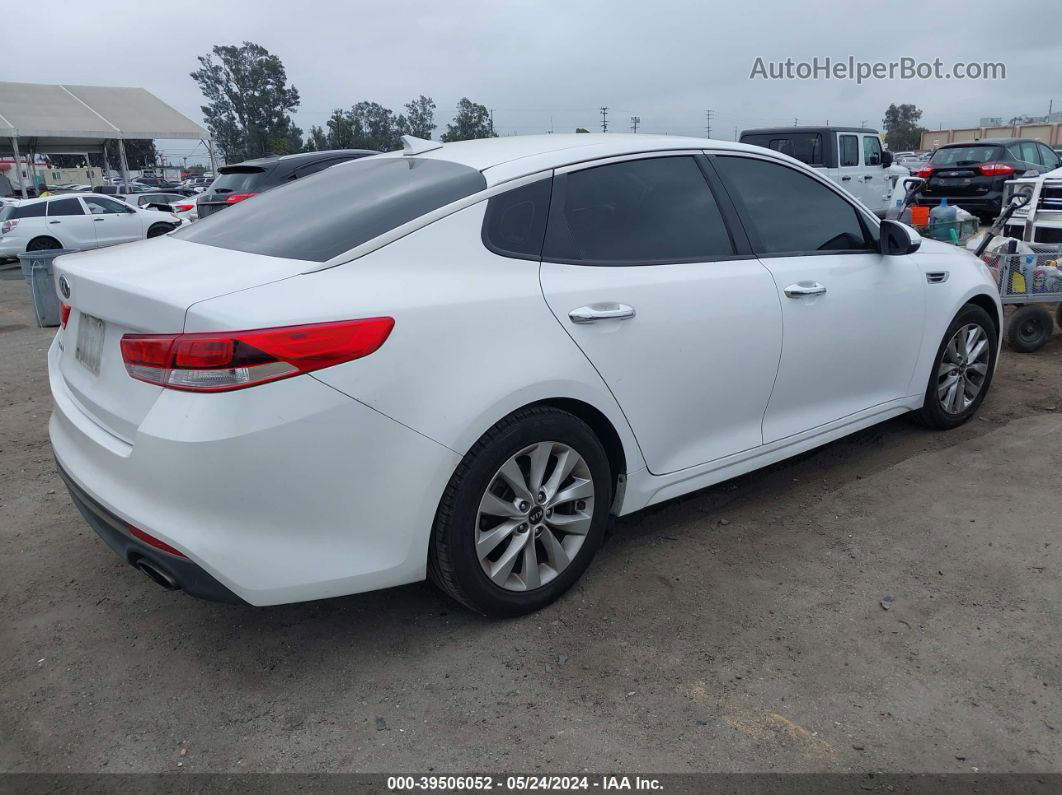 2016 Kia Optima Lx White vin: 5XXGT4L3XGG059181