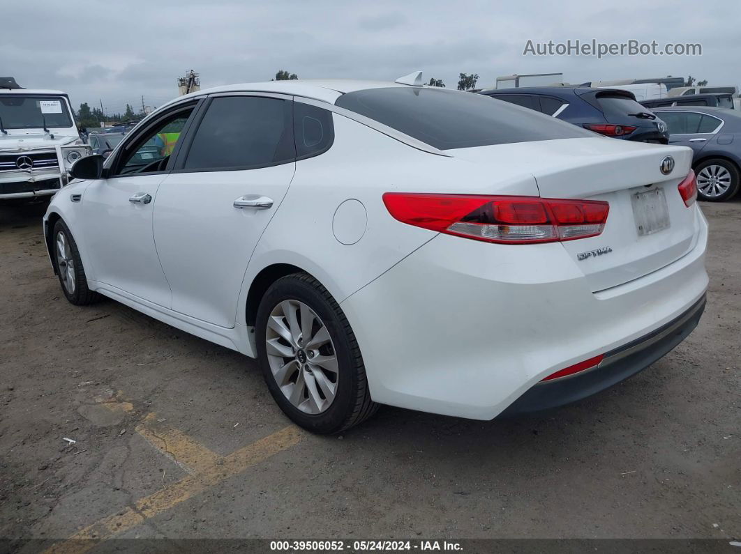 2016 Kia Optima Lx White vin: 5XXGT4L3XGG059181