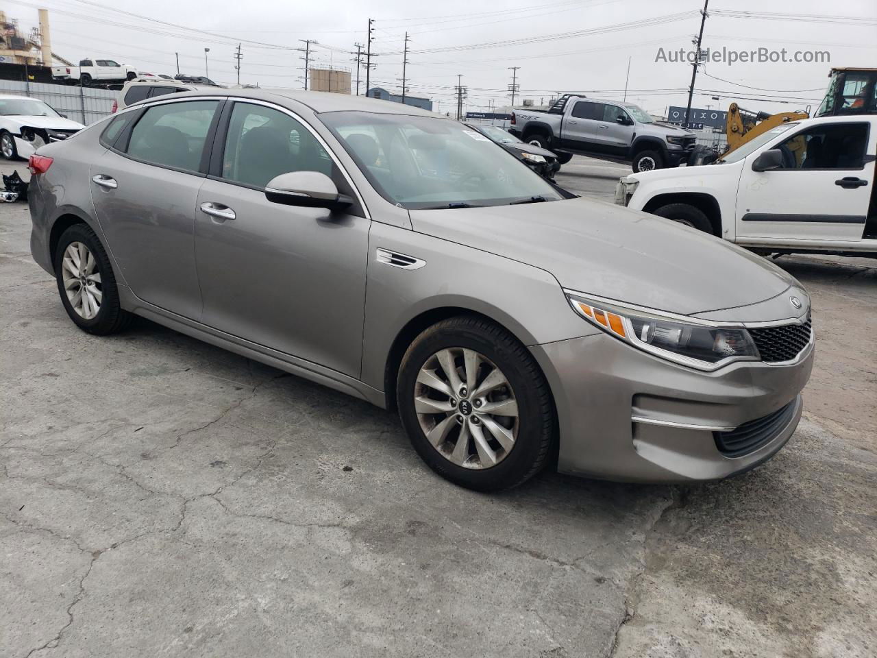 2016 Kia Optima Lx Gray vin: 5XXGT4L3XGG076028