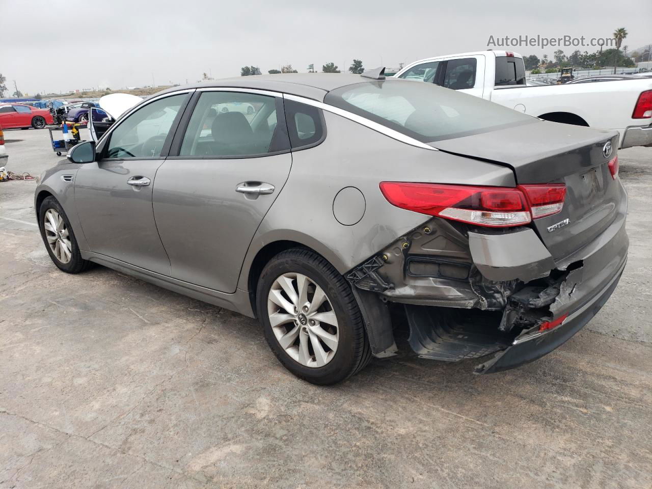 2016 Kia Optima Lx Gray vin: 5XXGT4L3XGG076028