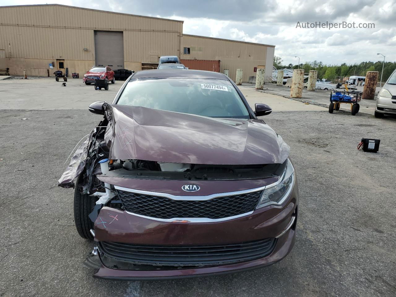 2016 Kia Optima Lx Burgundy vin: 5XXGT4L3XGG107357