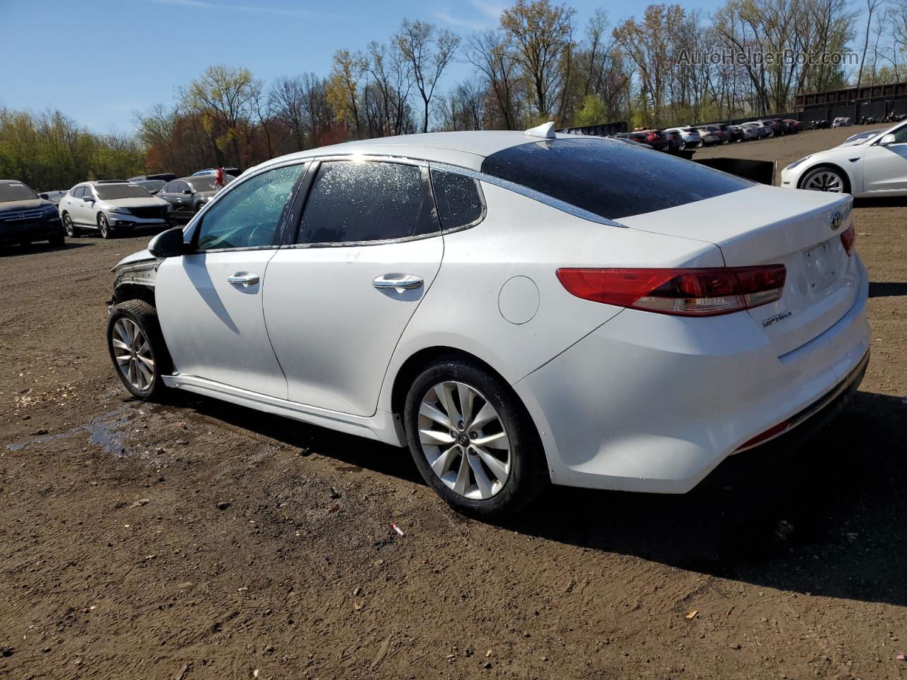 2017 Kia Optima Lx White vin: 5XXGT4L3XHG130915