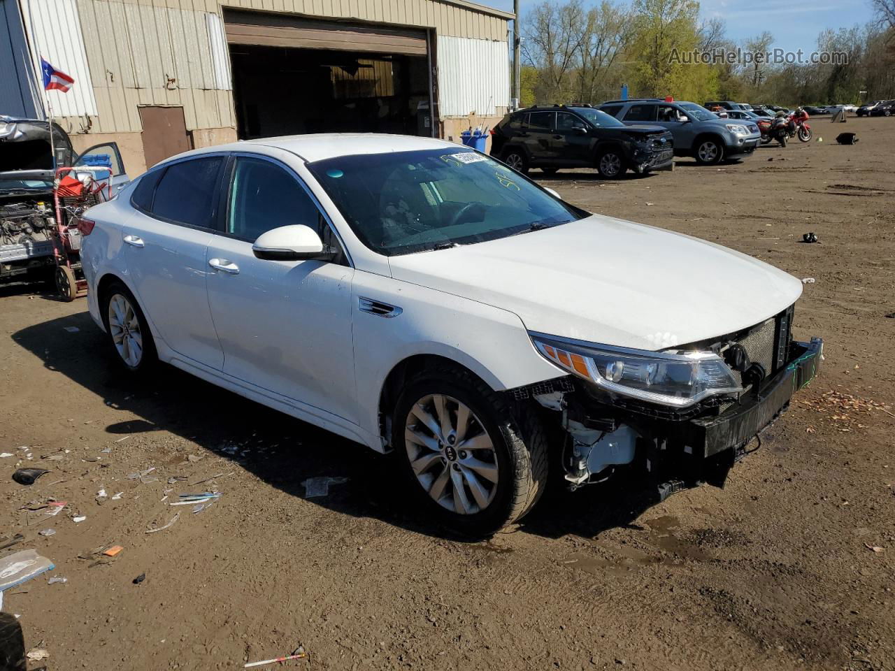 2017 Kia Optima Lx White vin: 5XXGT4L3XHG130915