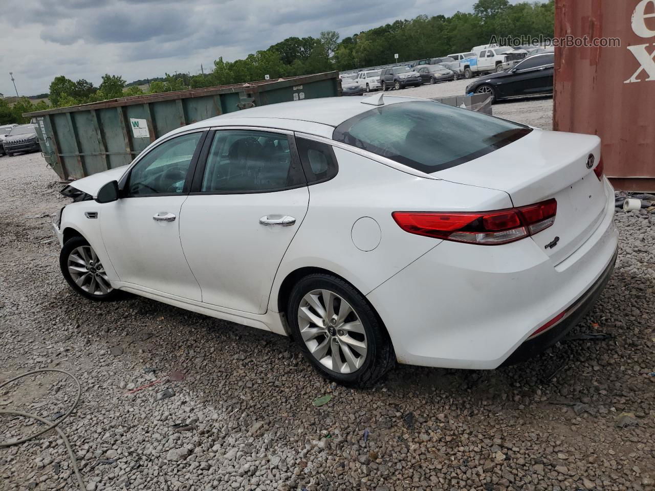 2017 Kia Optima Lx White vin: 5XXGT4L3XHG133040