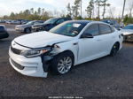 2017 Kia Optima Lx White vin: 5XXGT4L3XHG154647