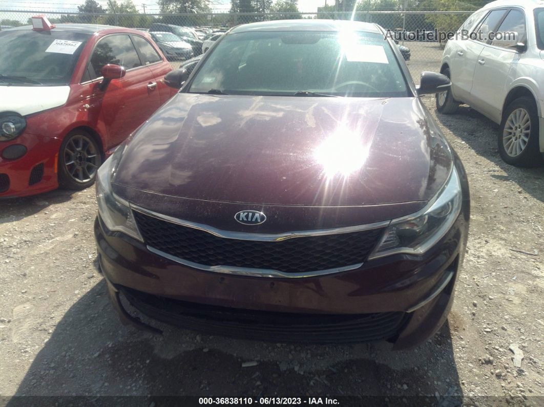 2017 Kia Optima Lx Maroon vin: 5XXGT4L3XHG156513