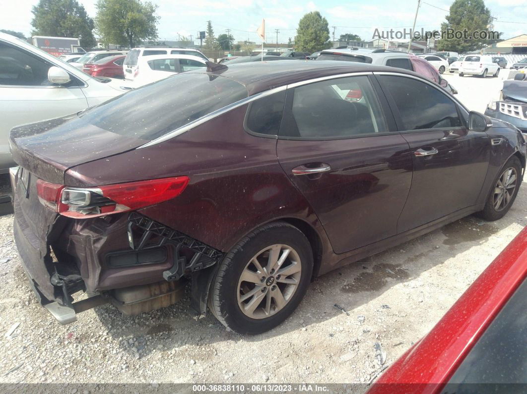 2017 Kia Optima Lx Maroon vin: 5XXGT4L3XHG156513