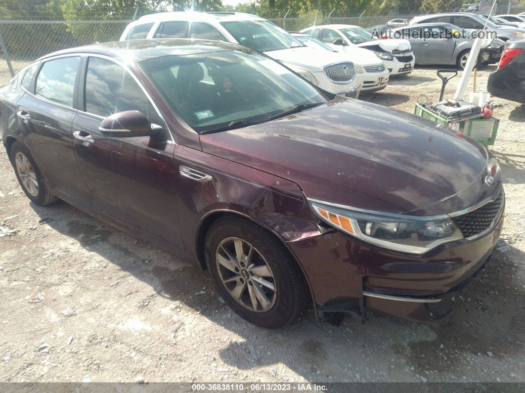 2017 Kia Optima Lx Maroon vin: 5XXGT4L3XHG156513