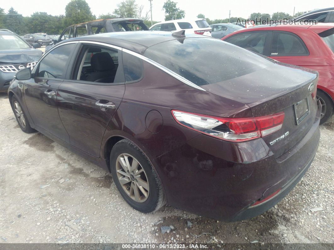 2017 Kia Optima Lx Maroon vin: 5XXGT4L3XHG156513