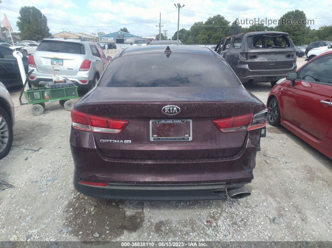 2017 Kia Optima Lx Maroon vin: 5XXGT4L3XHG156513