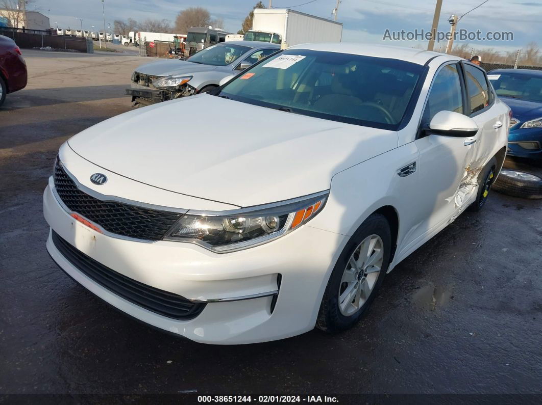 2017 Kia Optima Lx White vin: 5XXGT4L3XHG166765