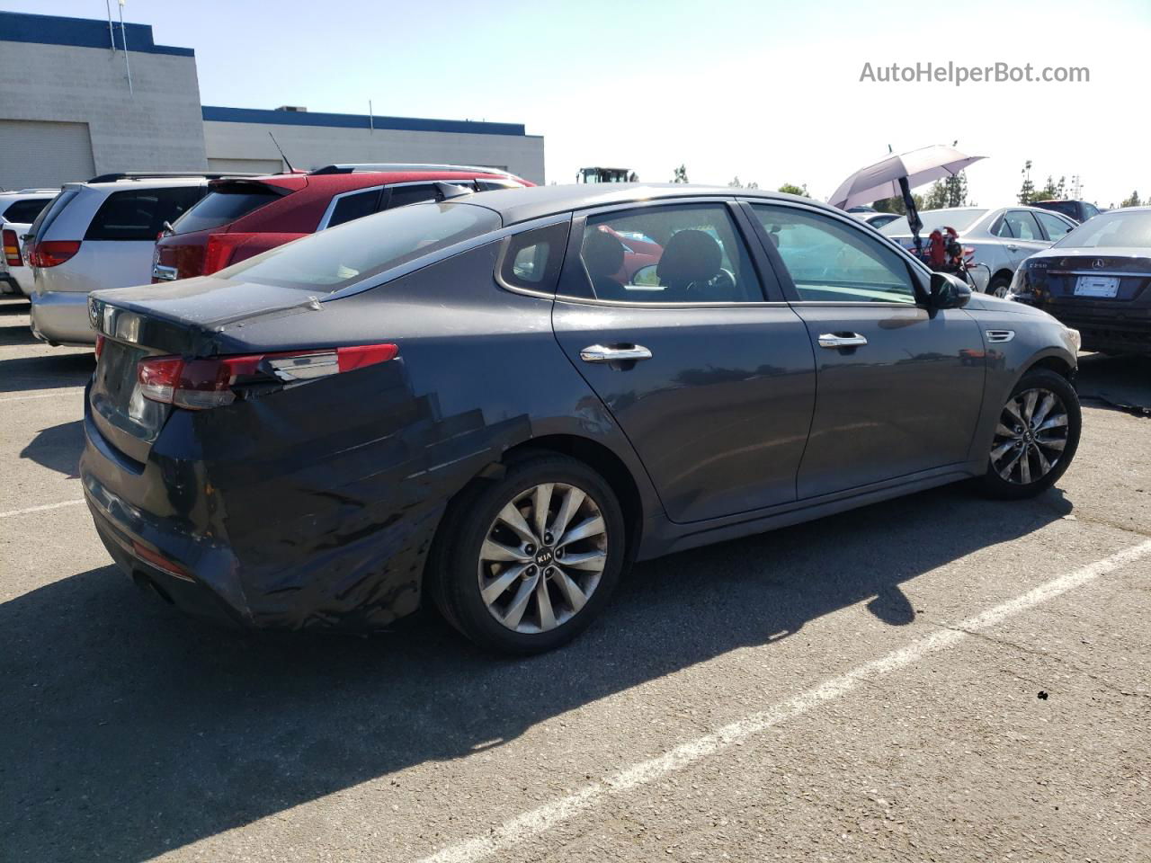 2017 Kia Optima Lx Gray vin: 5XXGT4L3XHG173103