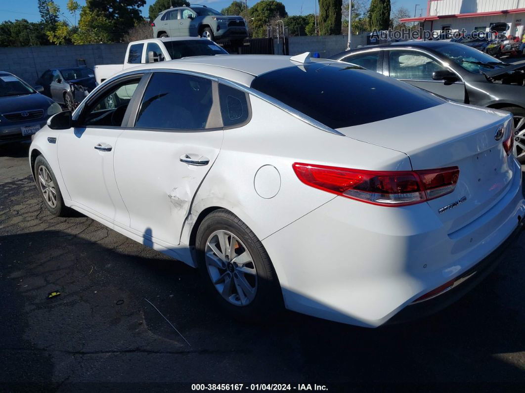 2018 Kia Optima Lx White vin: 5XXGT4L3XJG182616