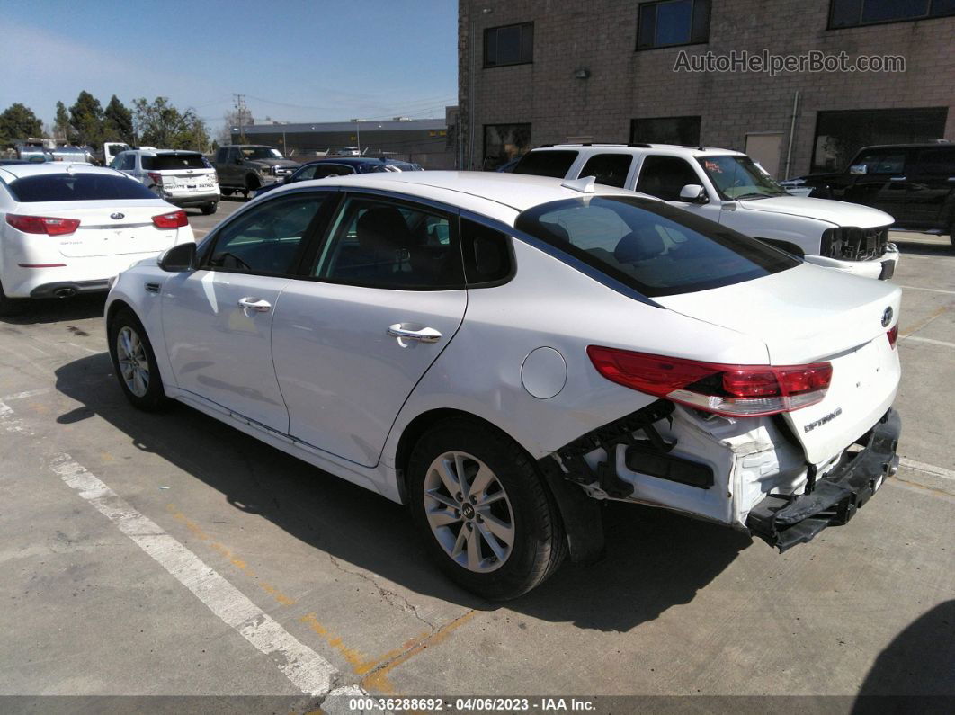 2018 Kia Optima Lx White vin: 5XXGT4L3XJG198525