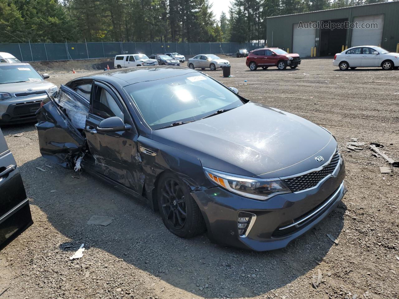 2018 Kia Optima Lx Charcoal vin: 5XXGT4L3XJG247836