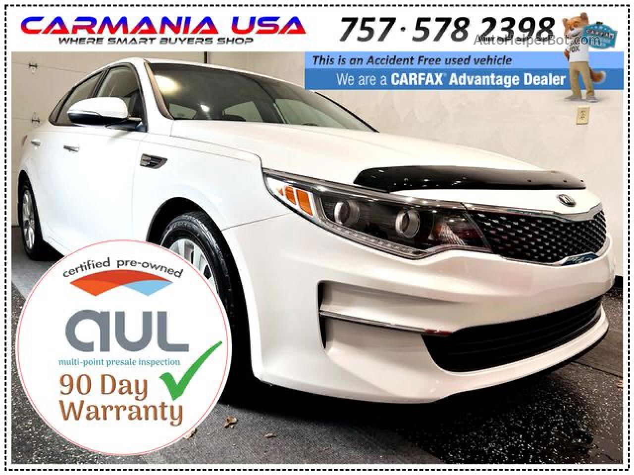 2016 Kia Optima Ex White vin: 5XXGU4L30GG054133