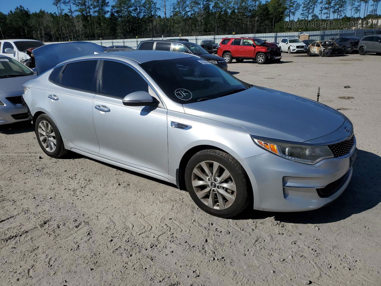 2016 Kia Optima Ex Серебряный vin: 5XXGU4L30GG066217