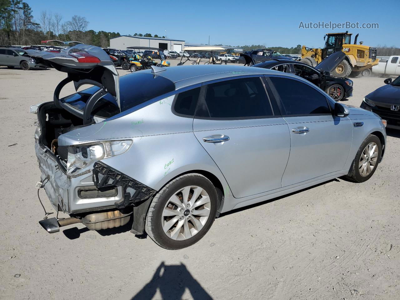 2016 Kia Optima Ex Серебряный vin: 5XXGU4L30GG066217