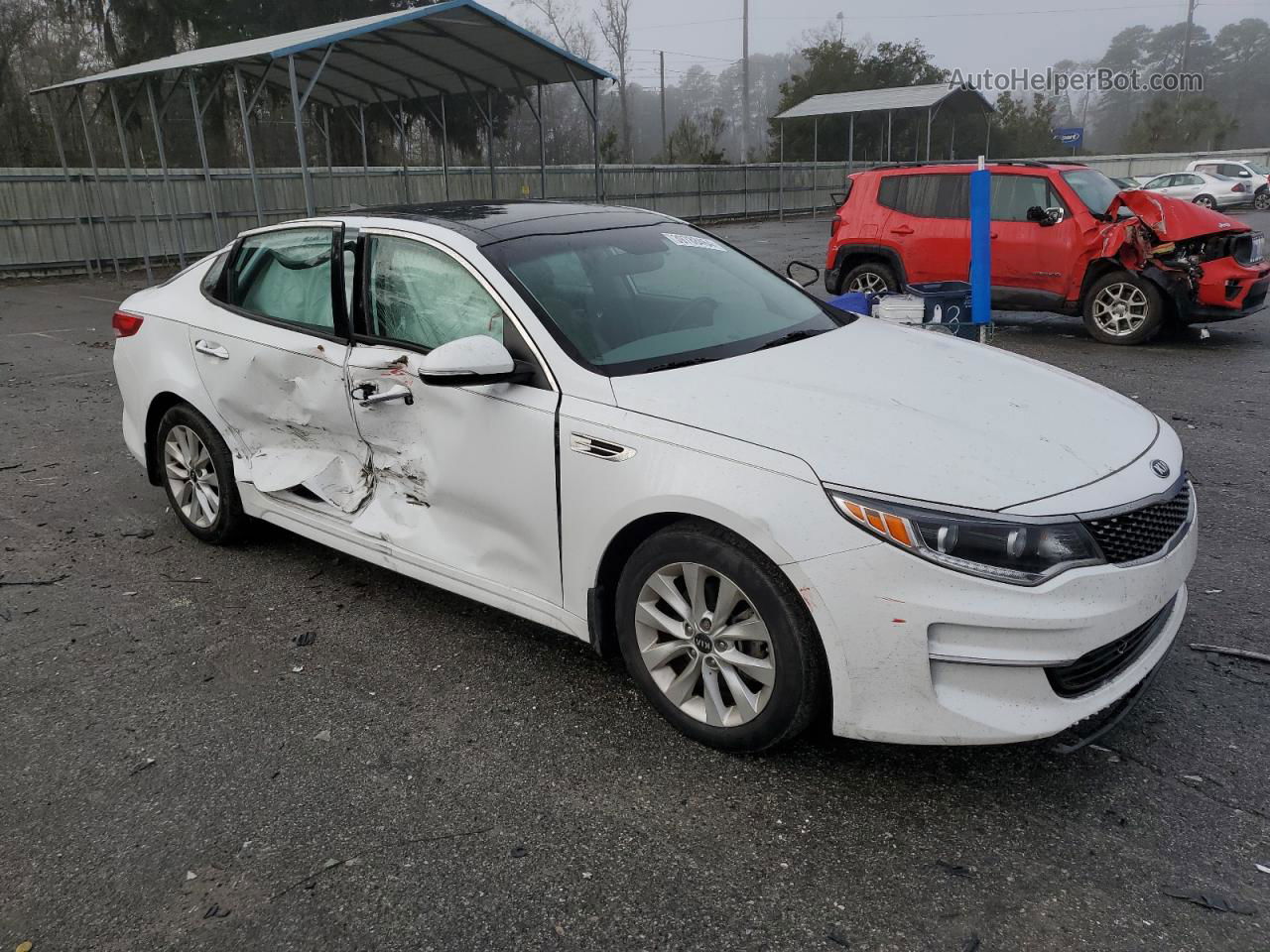 2016 Kia Optima Ex Белый vin: 5XXGU4L30GG099251