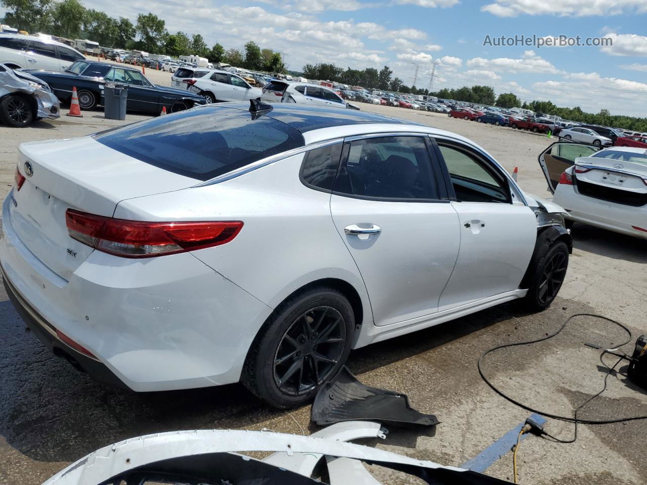 2016 Kia Optima Ex White vin: 5XXGU4L31GG031847